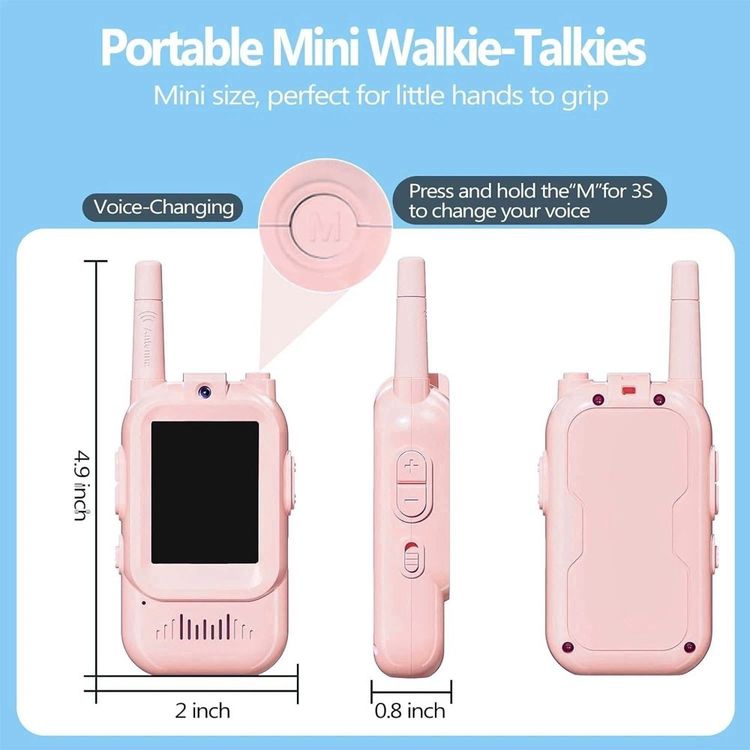 2 X Video Walkie Talkies For Kids Rechargeable Video Intercom Walkies TalkiesUK 7