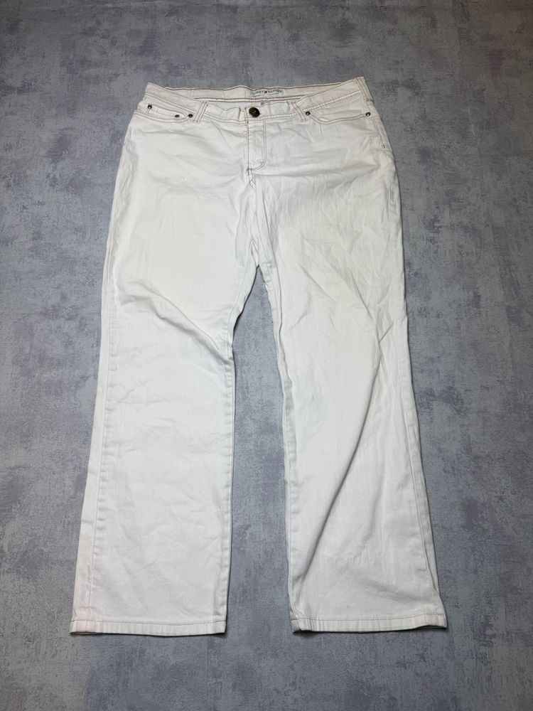 Vintage Tommy Hilfiger Cream White Denim Pants Loose Fit image 1