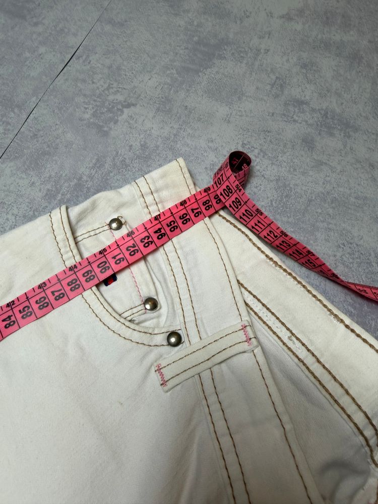 Vintage Tommy Hilfiger Cream White Denim Pants Loose Fit image 6