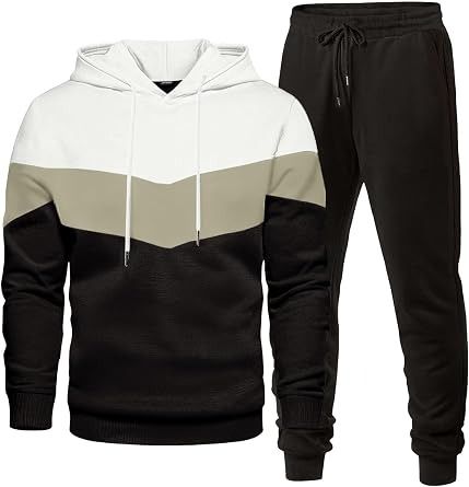 Color Block Hoodie And Jogger Set imagen 2