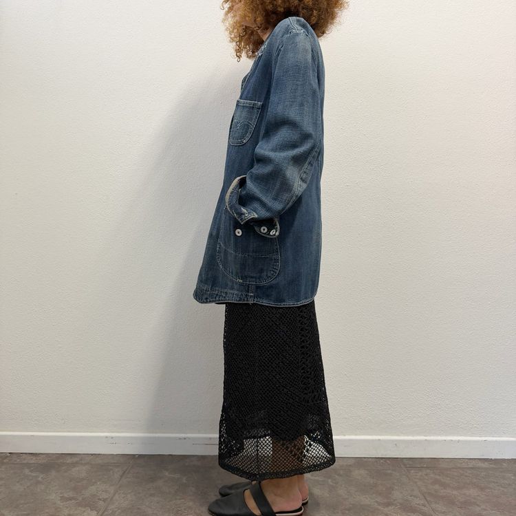 RARE ARCHIVE Levi's RED Denim Chore Jacket (Y2K / Late 90s Design) - Tg L image 4