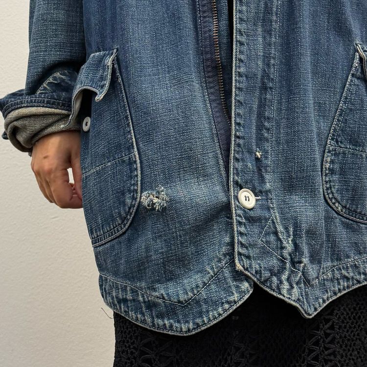 RARE ARCHIVE Levi's RED Denim Chore Jacket (Y2K / Late 90s Design) - Tg L image 3
