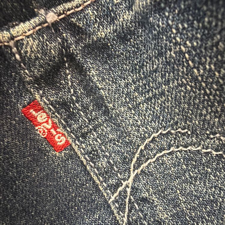 RARE ARCHIVE Levi's RED Denim Chore Jacket (Y2K / Late 90s Design) - Tg L image 9