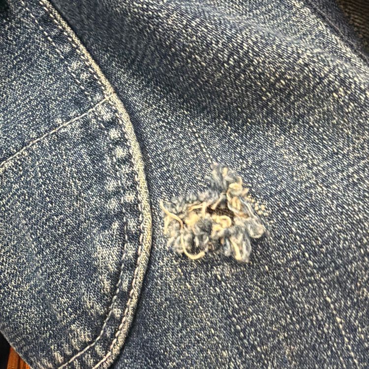 RARE ARCHIVE Levi's RED Denim Chore Jacket (Y2K / Late 90s Design) - Tg L image 7