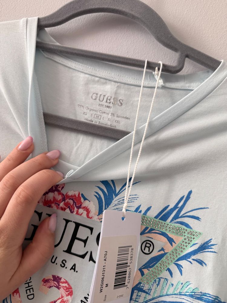 Guess Floral Logo T-Shirt koszula damska rozmiar m  6