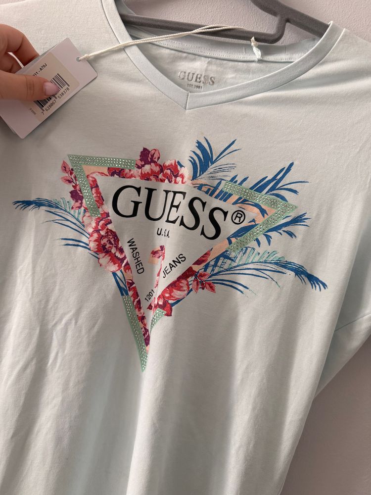 Guess Floral Logo T-Shirt koszula damska rozmiar m  2