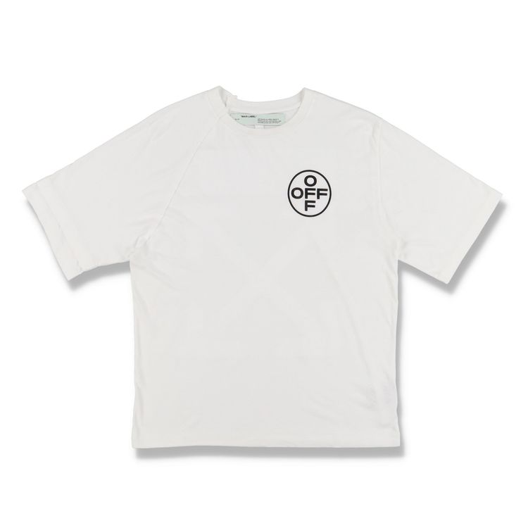Off-White White Reconstructed Tape Arrows Logo T-Shirt image 5