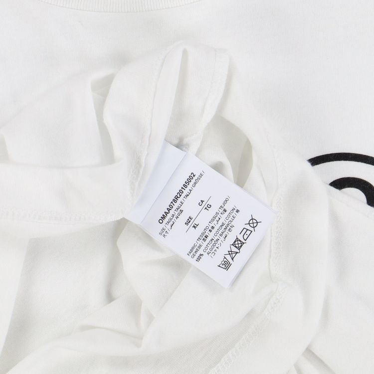Off-White White Reconstructed Tape Arrows Logo T-Shirt image 4