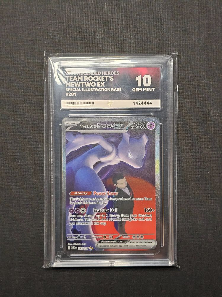 Team Rocket'S Mewtwo Ex 281/217 Ace Gem Mint 10 image 1