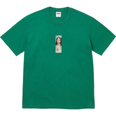 SUPREME PRAYER CARD BOX LOGO T-SHIRT 'LIGHT PINE' (FW26)
