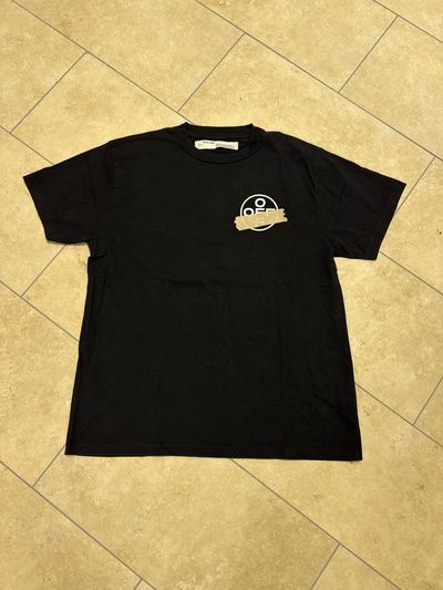 Black Short Sleeve T-Shirt off white