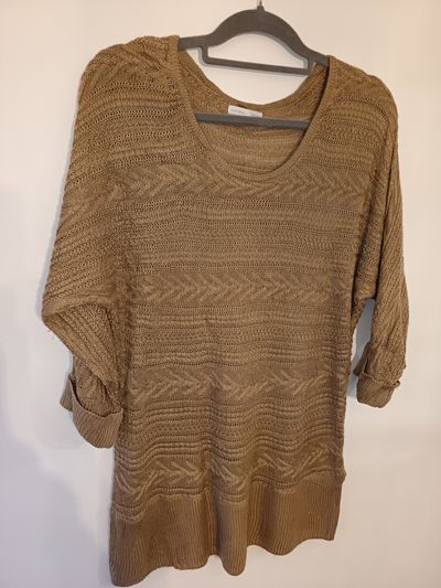 New York & Company Brown Knit Sweater