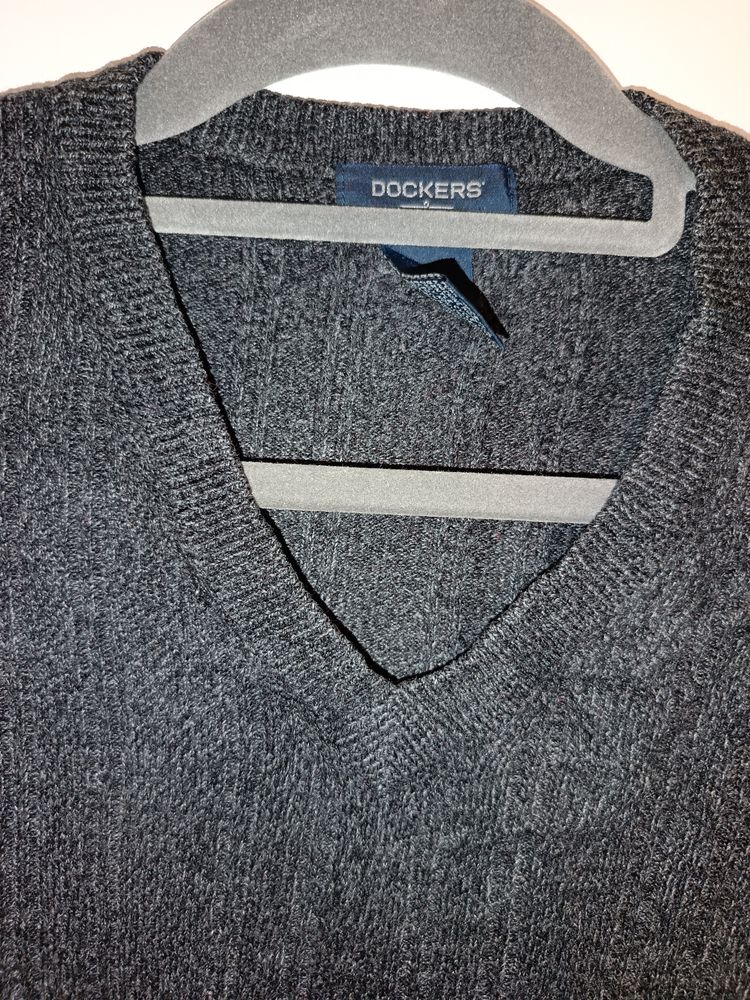 Dockers Grey V-Neck Sweater