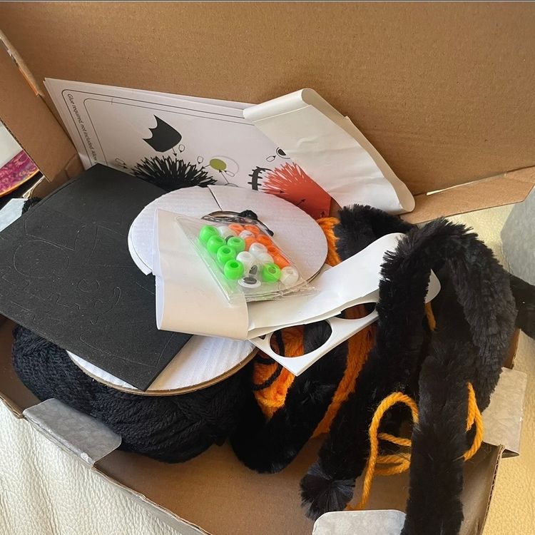 Kids Halloween Craft Bundle of 3 Activities Pumpkin Spooky  Pompom Tree Deco New image 3