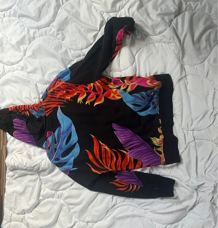 Carlo Colucci Colorful Leaf Print Hoodie imagen 3