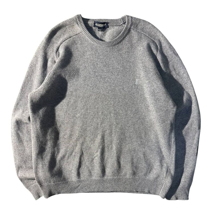 Jeckerson Grey Sweater With Elbow Patches Maglione Girocollo Uomo (XXL/L)