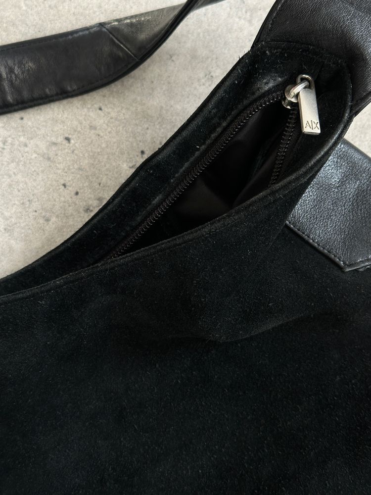 Armani Exchange 2000s Suede Leather Shoulder Bag imagen 5