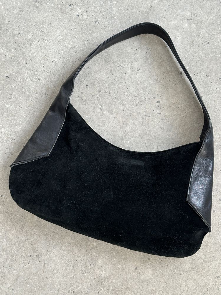 Armani Exchange 2000s Suede Leather Shoulder Bag imagen 4