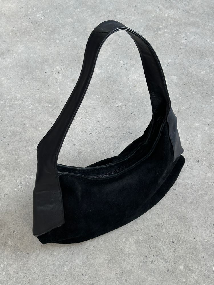 Armani Exchange 2000s Suede Leather Shoulder Bag imagen 7