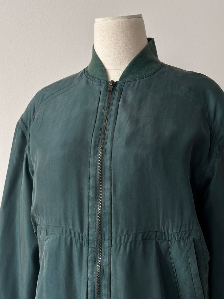 Vintage 1990s Pure Silk Bomber Jacket - M 6
