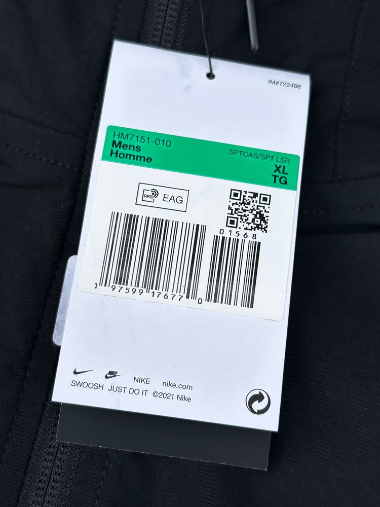 Nike Tech Fleece Woven Hooded Full Zip Oversized Jacket - ‘Triple Black’ - Size XL   obraz 2