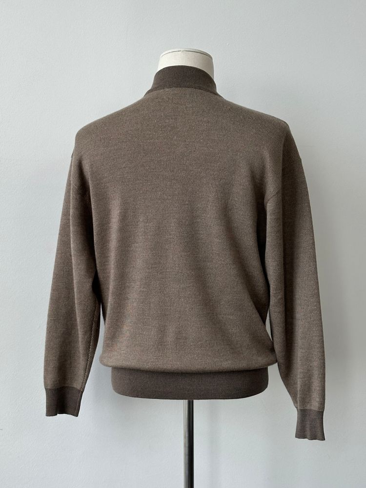 Yves Saint Laurent 1990s Pure Wool High Neck Knit Jumper - M obraz 6