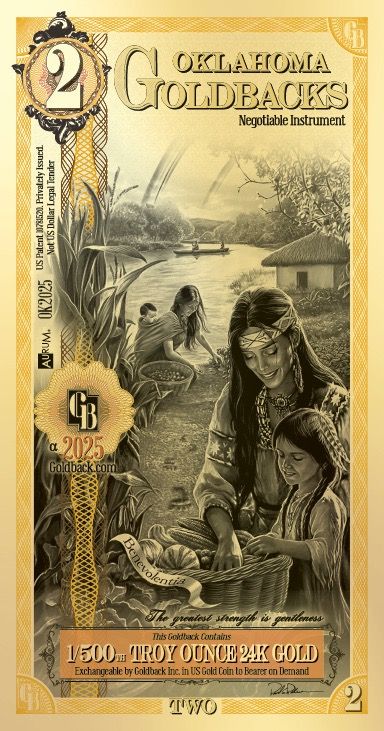 Other Oklahoma Goldbacks 2 Gold Note product image