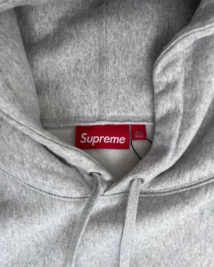 SUPREME Ghost Spellout Hoodie Grey - (USED) - XL image 4