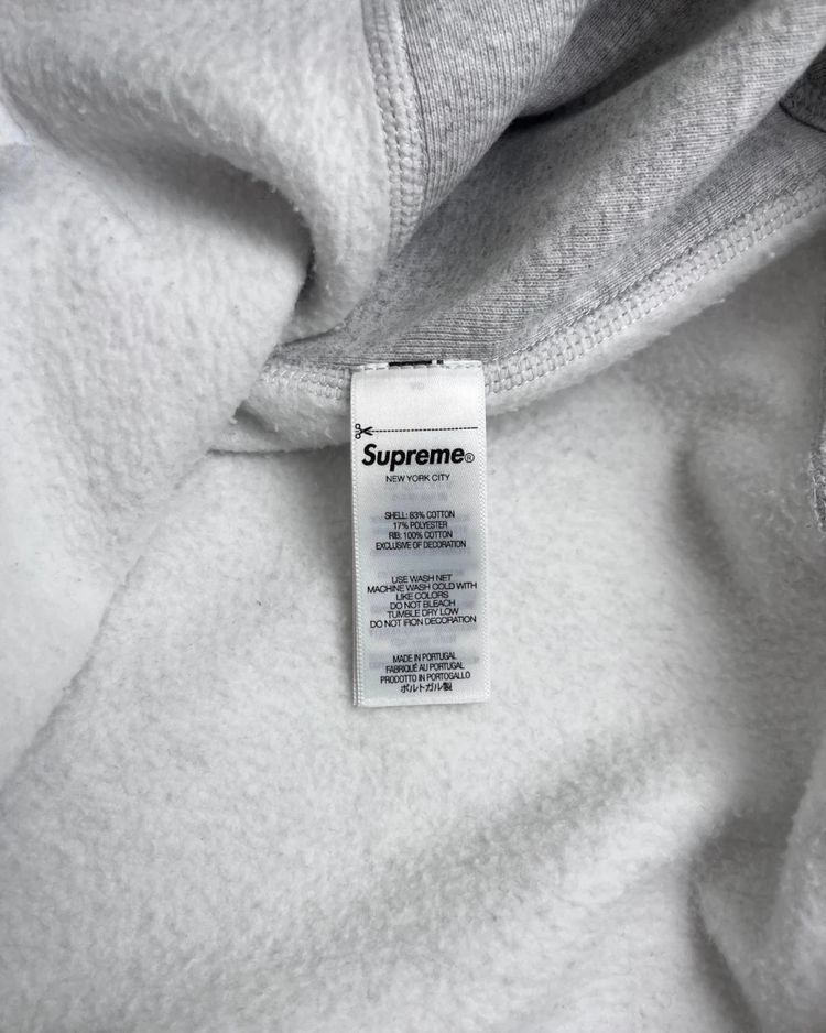 SUPREME Ghost Spellout Hoodie Grey - (USED) - XL image 6
