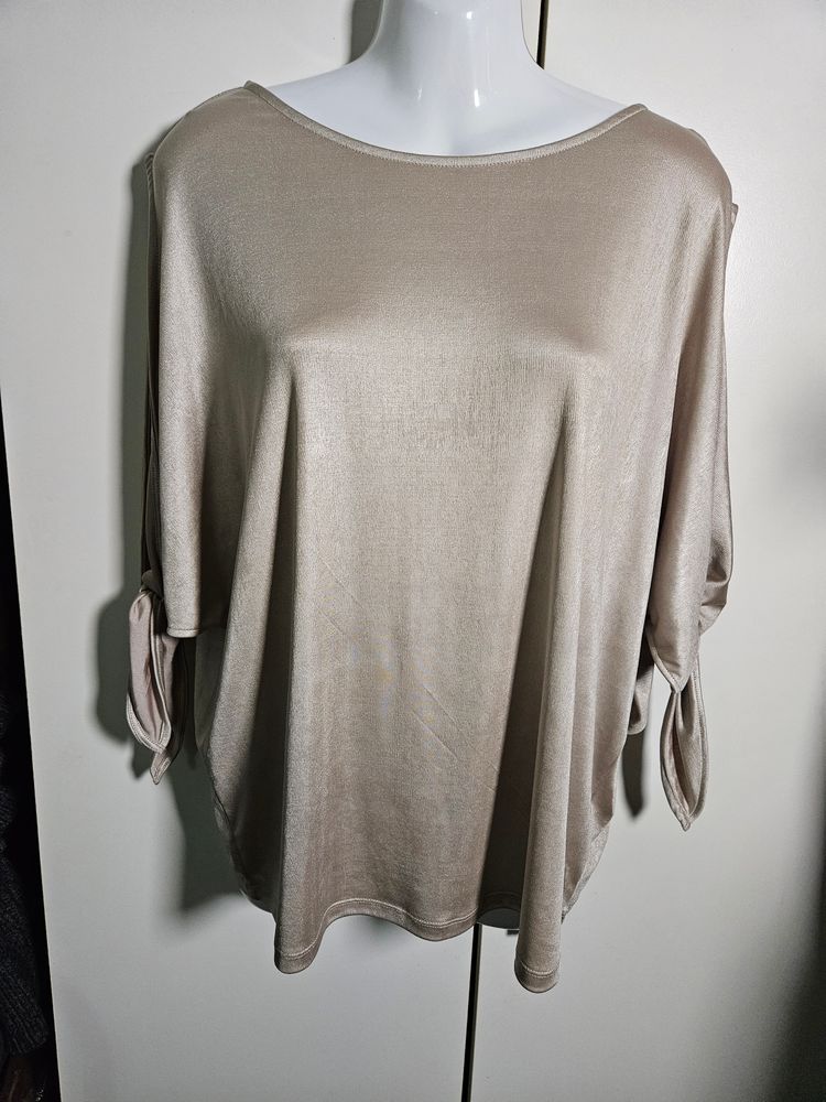 Next Silver Shiny Cold shoulder with ties Top imagen 1