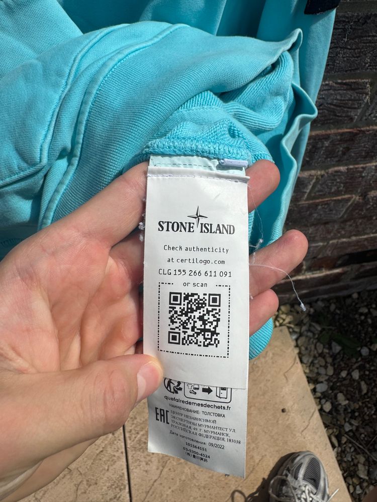 Bright Blue Stone Island Hoodie 4