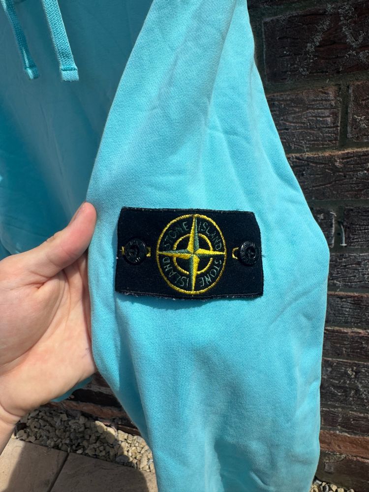 Bright Blue Stone Island Hoodie 3