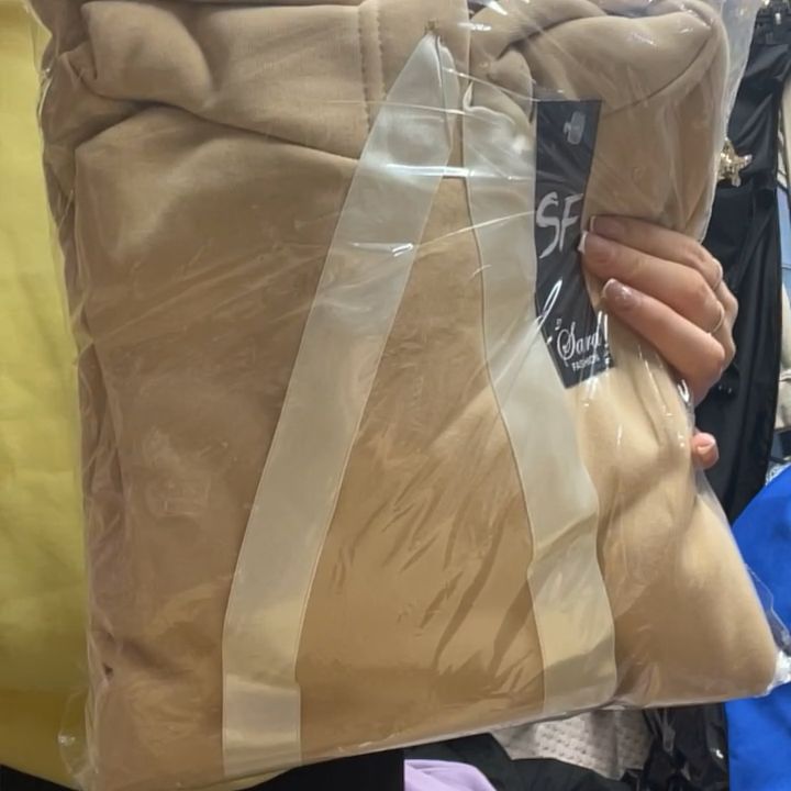 Other Beige ruched hoodie  product image