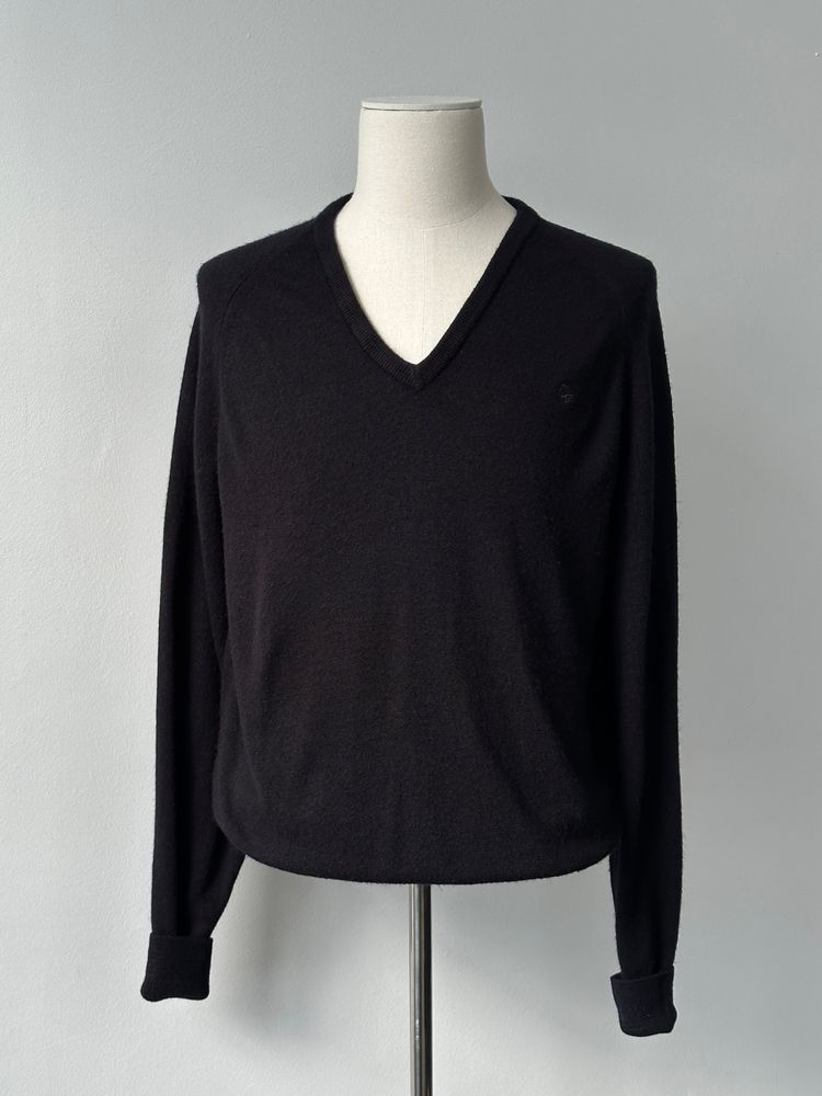 Christian Dior 1990s V Neck Knit Logo Jumper - L obraz 3