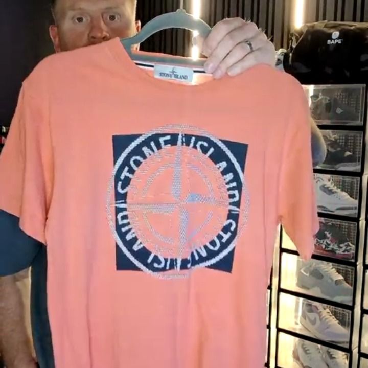Stone Island Stone Island T shirt Preloved Salmon Pink Size Small product image