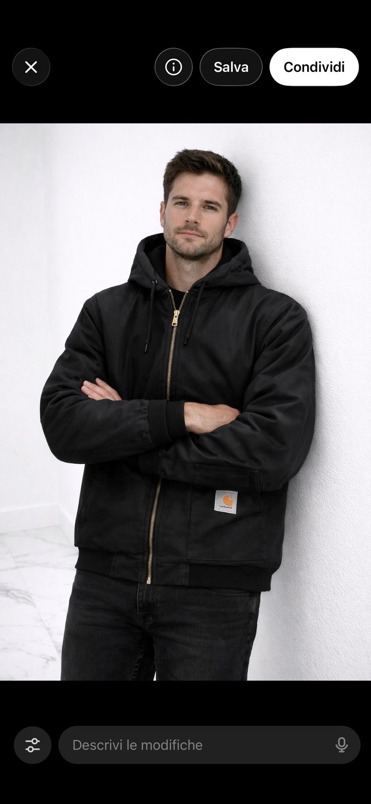 Black Hooded Jacket