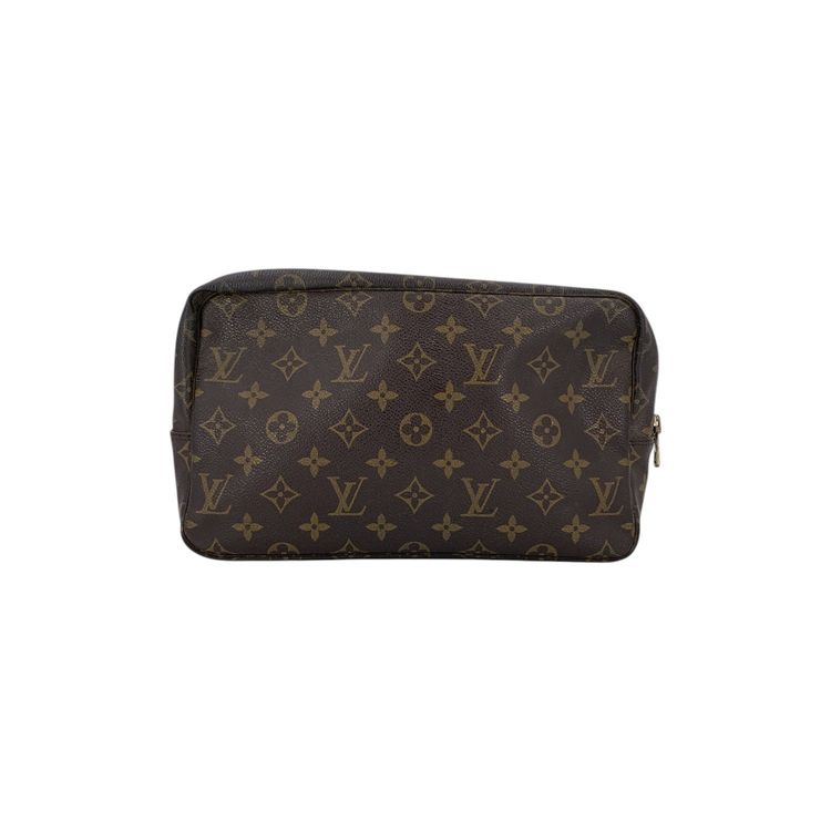 Louis Vuitton Vintage Brown Monogram Canvas Trousse Toilette 28 Clutch Bag image 2