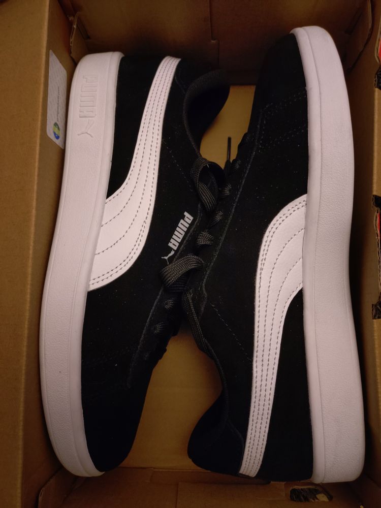 Puma Smash 3.0 Black And White Sneakers uk6.5