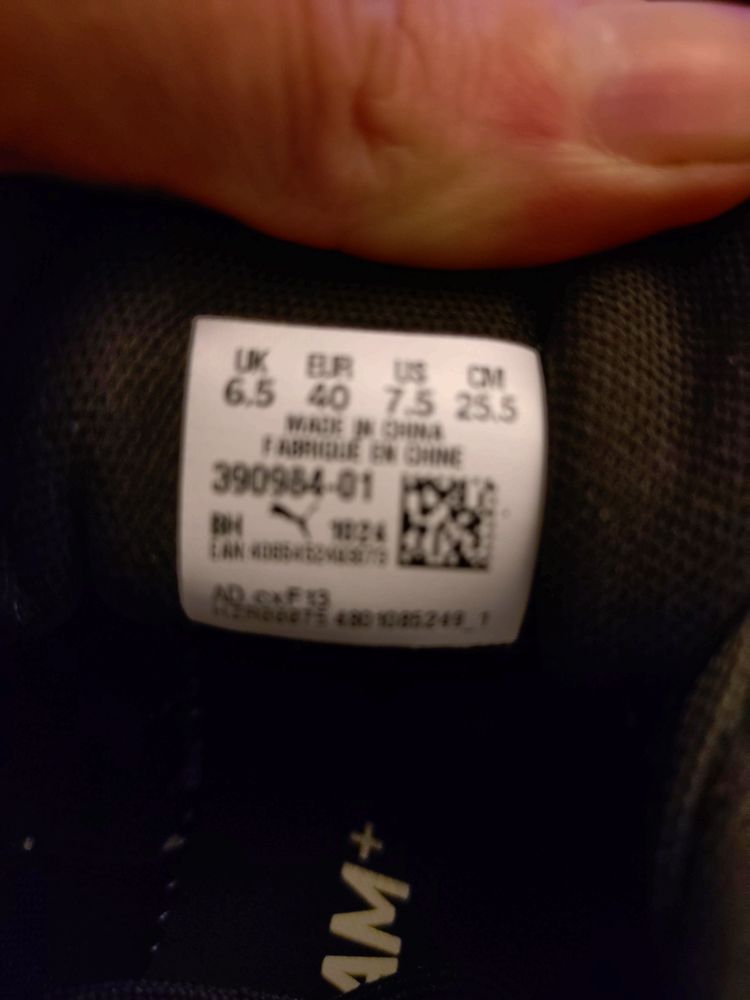 Puma Smash 3.0 Black And White Sneakers uk6.5 obraz 5