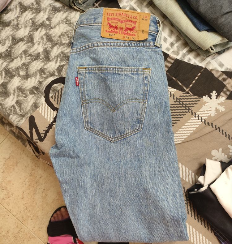 Immagine di Levi'S 501 Light Blue Denim Jeans 2