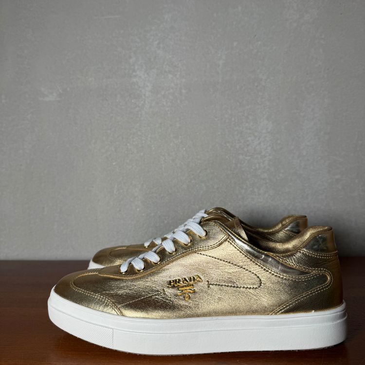 Prada Gold Sneakers with sole swap | Gold | 3E 4897 | UK 5.5 (EU 38.5) 3