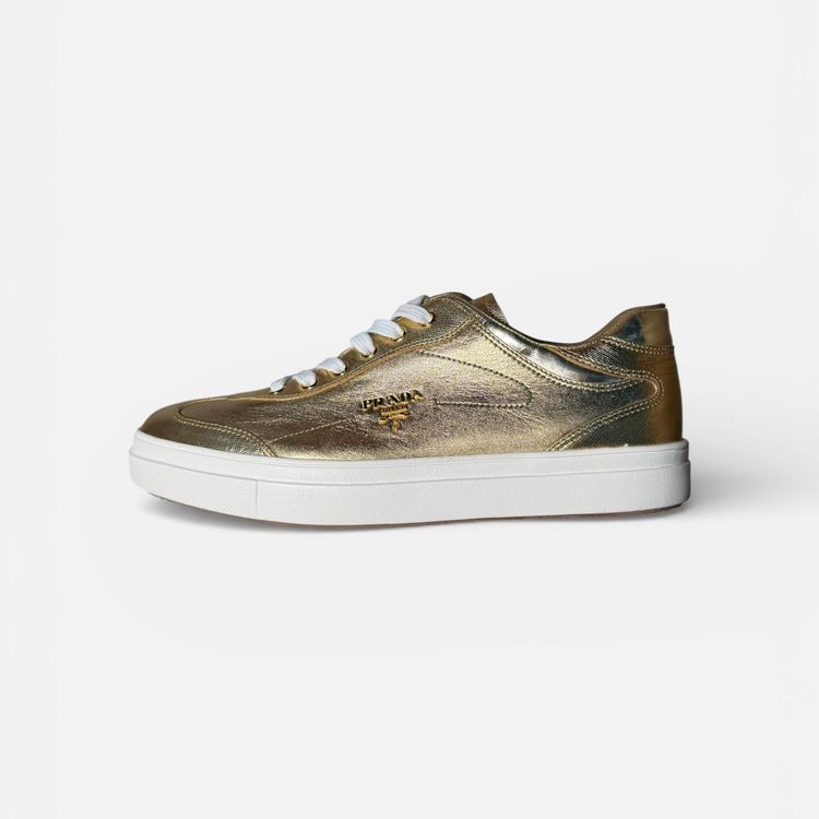 Prada Gold Sneakers with sole swap | Gold | 3E 4897 | UK 5.5 (EU 38.5)