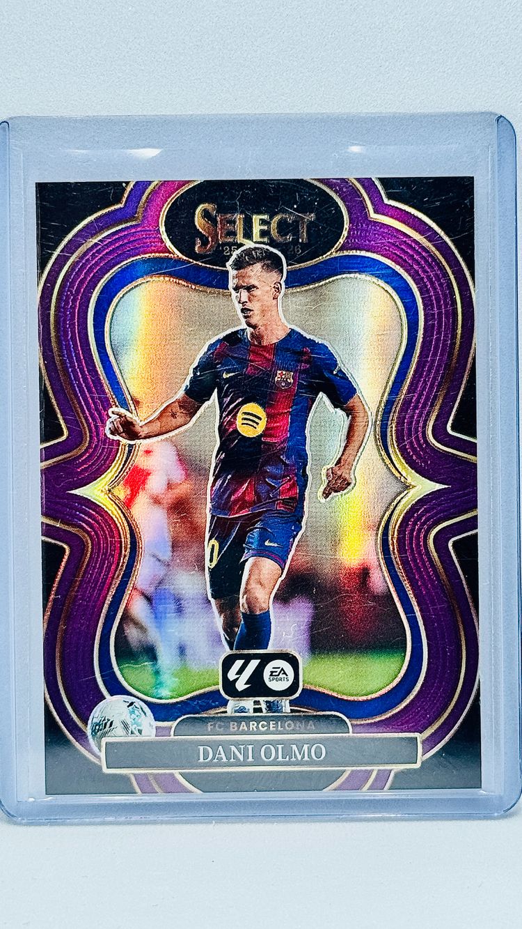 /125 - Dani Olmo - Barcelona - Purple Prizm parallel - Panini Select LaLiga 2025-26 image 1