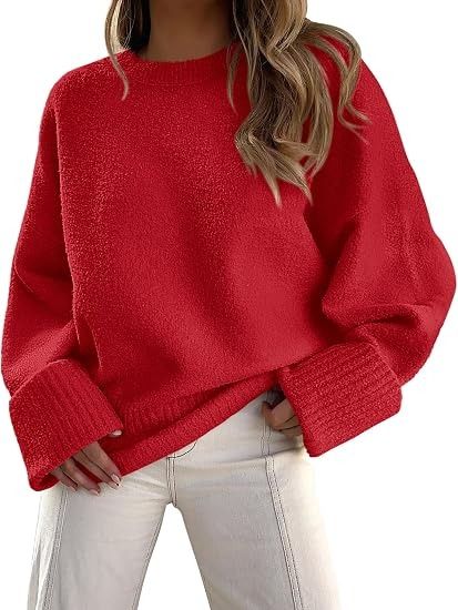 Red Oversized Sweater obraz 1
