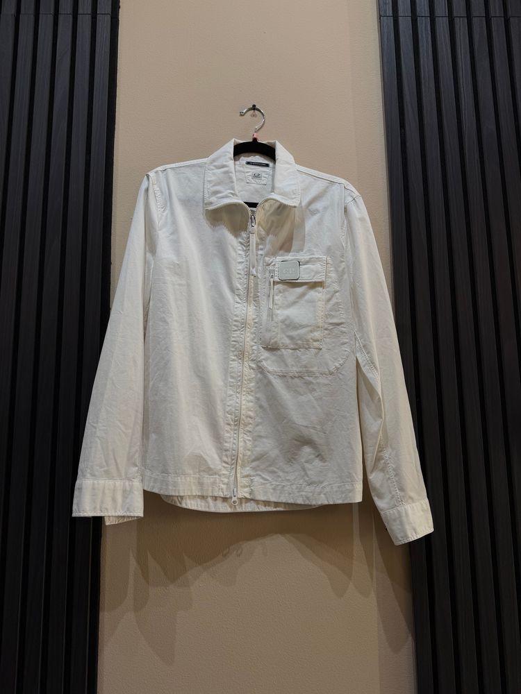 C.P. Company White Zip-Up Jacket