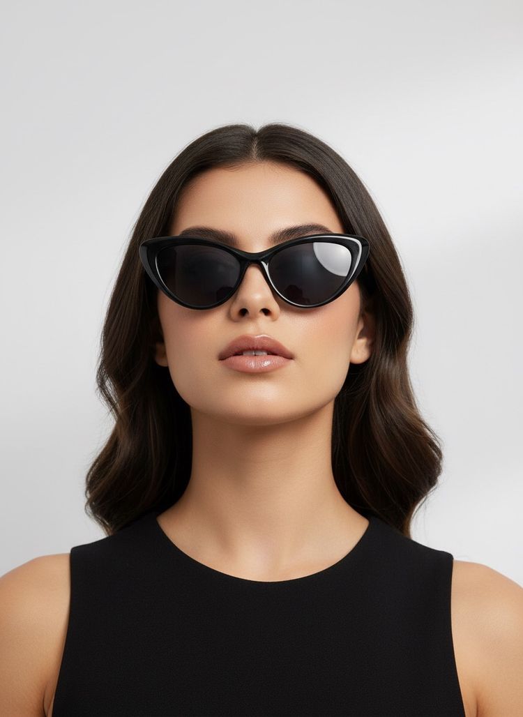 Black Cat-Eye Sunglasses Vienna