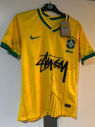 Nike x Stussy Brazil Yellow Football Jersey