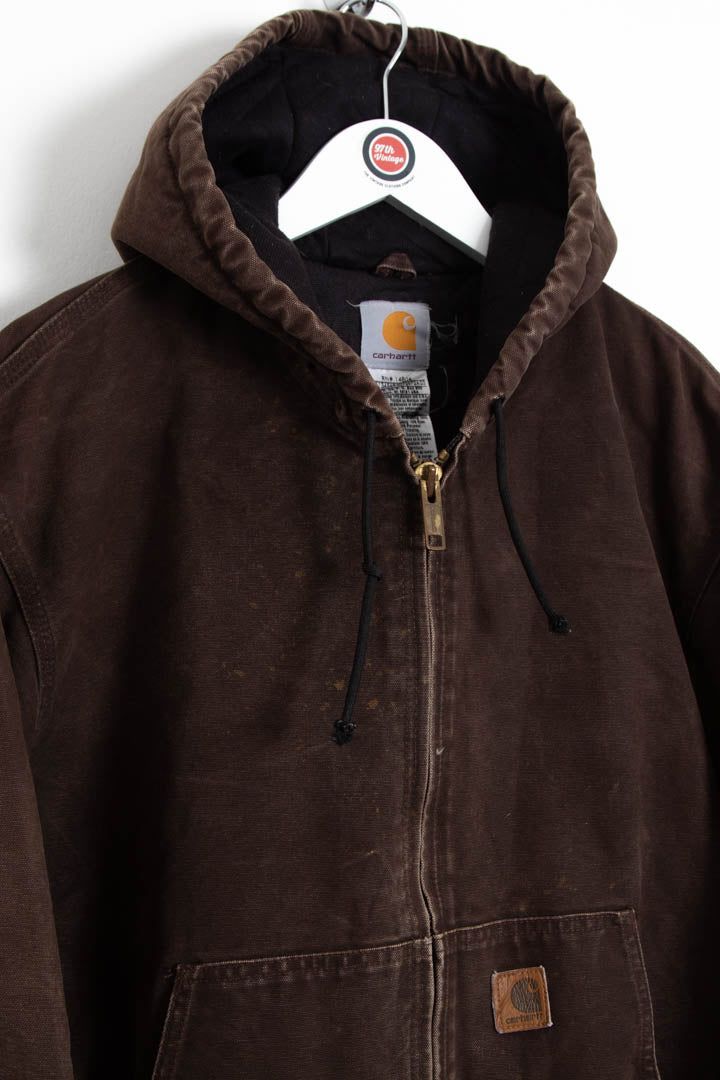 Carhartt J130 Duck Canvas Active Hooded Jacket (L) image 5