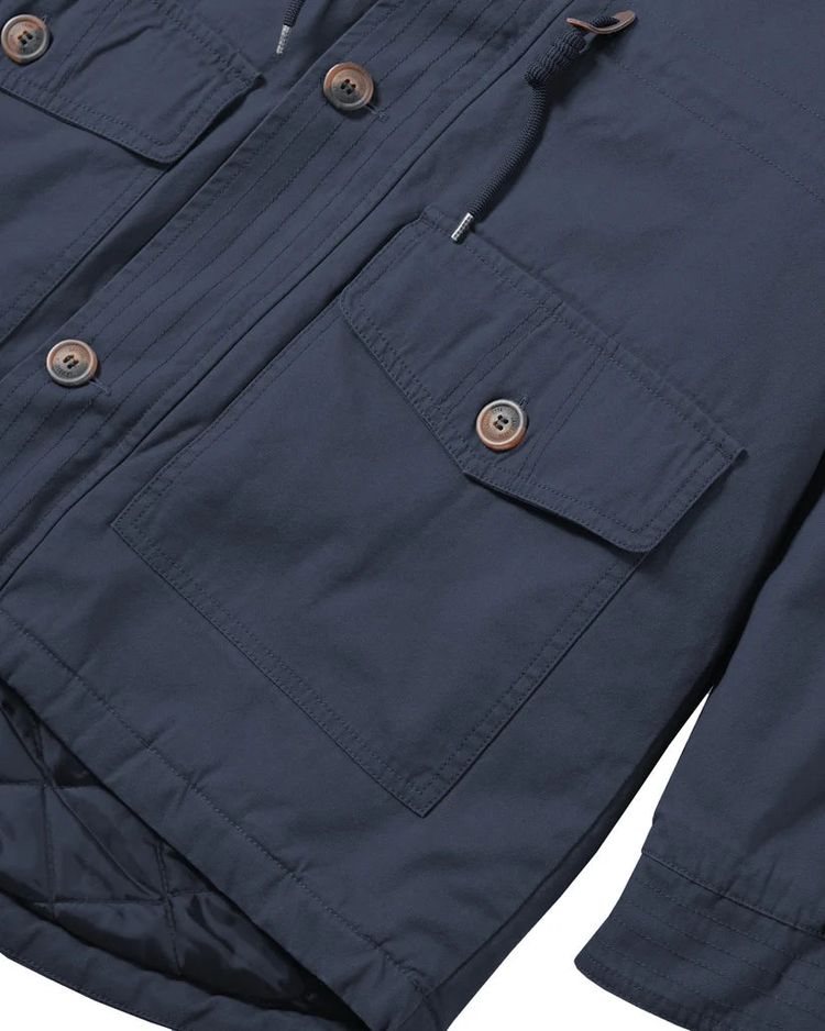 Lambretta Mens Dark Navy Retro Fishtail Parka imagen 4