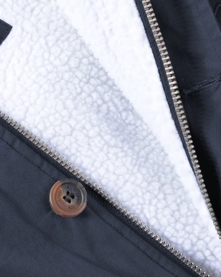 Lambretta Mens Dark Navy Retro Fishtail Parka imagen 7
